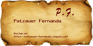 Patzauer Fernanda névjegykártya